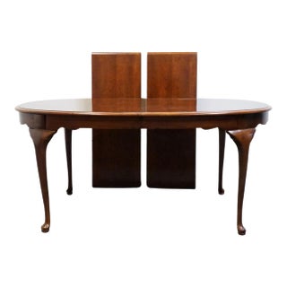 Stanley Furniture Solid Cherry Traditional Style 98" Oval Dining Table 6111-32 For Sale