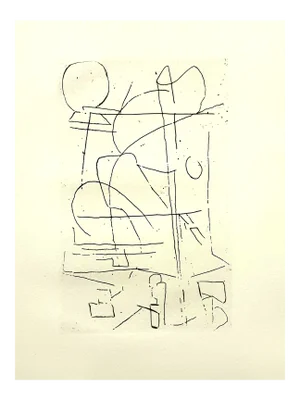 André Lanskoy - Composition - Original Etching 1960