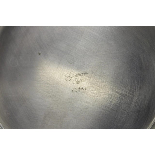 Vintage Gorham Yc 781 Silver Plated 9" Round Modern Serving Bowl For Sale - Image 10 of 11