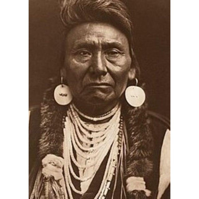 1970s Vintage Oil on Canvas Painting of American Indian Chief Joseph For Sale - Image 5 of 5