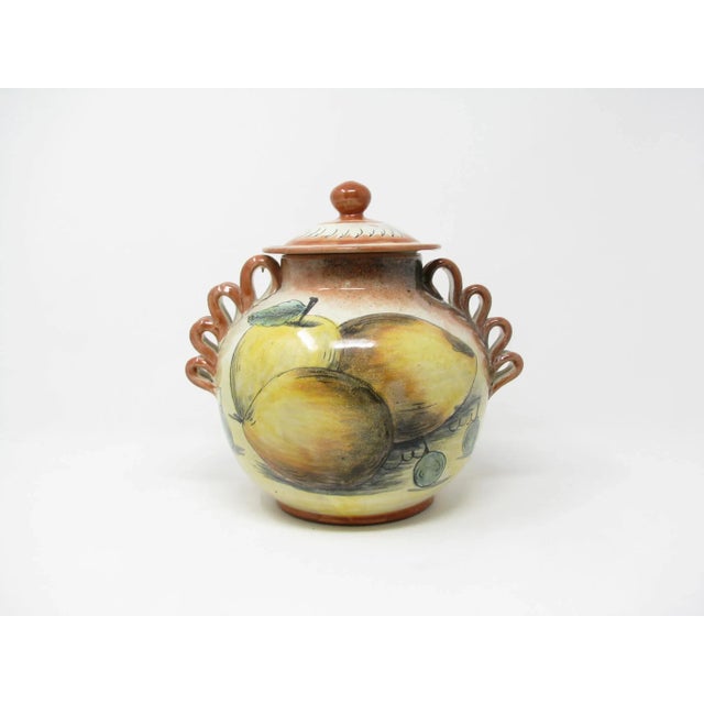 Vintage Mayolica Santa Rosa Folk Art Mexican Majolica Pottery Lidded Urn or Jar With Fruit Decoration For Sale - Image 13 of 13