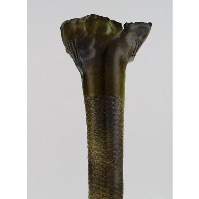Green B. 1952 Vase by Francis Milicifor Vallauris, 1980s For Sale - Image 8 of 10