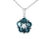 14K White Gold Diamond Sapphire Flower Slide Pendant is a delicate yet stunning piece. It features a brilliant round...