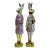 Vintage Boho Chic Shabby Chic Foil Wrapped Plaster Tall Rabbits - A Pair - Easter For Sale