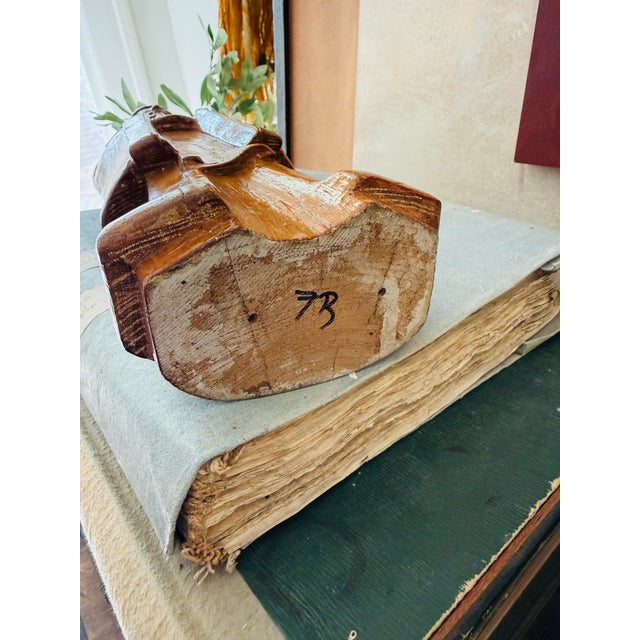 Vintage Hand Carved Wooden Scholar Figure Asian Decorative Sculpture Mid Century For Sale - Image 9 of 12