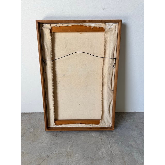 1980's Vintage Abstract Expressionist Style Landscape Oil Painting - Framed/ Sold For Sale - Image 12 of 12