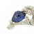 White 1930s Art Deco Wise Platinum 14k Carved Sapphire Diamond Floral Brooch For Sale - Image 8 of 12
