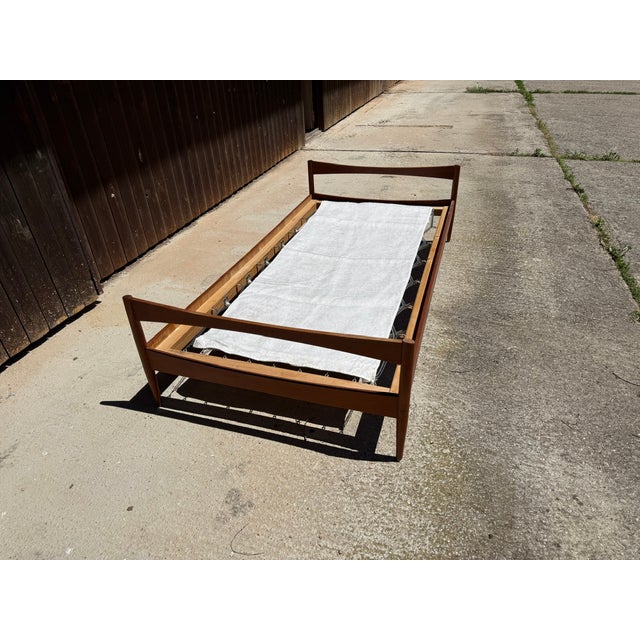 Mid-Century Modern Scandinavian Model Dagmar Teak Bed, 1960 For Sale - Image 6 of 18
