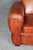 Animal Skin Pair Cognac Hued French Art Deco Style Leather Moustache Club Chairs For Sale - Image 7 of 7