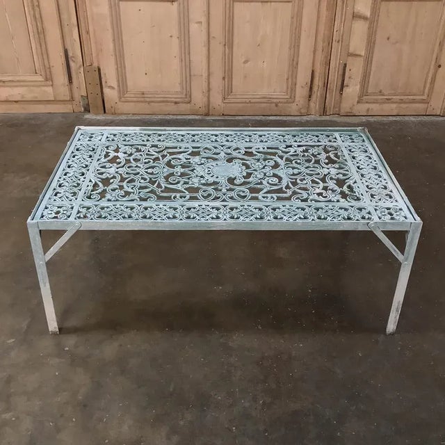 19th Century Iron Panel Coffee Table For Sale - Image 4 of 12