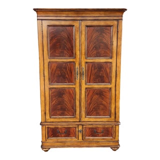 Drexel Heritage Bedroom Armoire / Tv Cabinet Mahogany & Walnut Contemporary For Sale