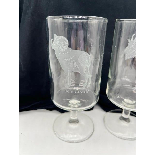 Mid Century Georg Jensen Etched Wildlife Glasses Set of 5 For Sale In Jacksonville, FL - Image 6 of 9
