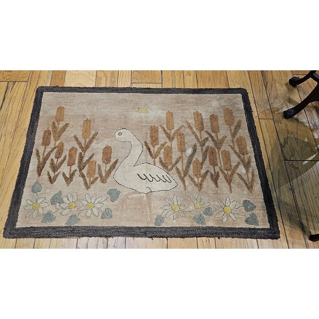 Early 20th Century Hooked Rug Rug For Sale - Image 10 of 12