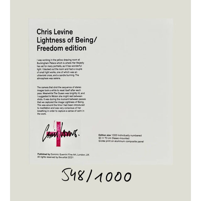 Diasec-mounted giclée print on aluminium composite panel with the artist's digital signature. (70 x 90) cm &nbsp;x (27.5 x...