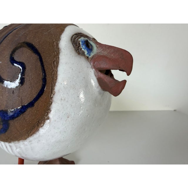Susan Davis Cape Cod Art Pottery Handcrafted Seagull Bird Sculpture, Signed For Sale - Image 10 of 12