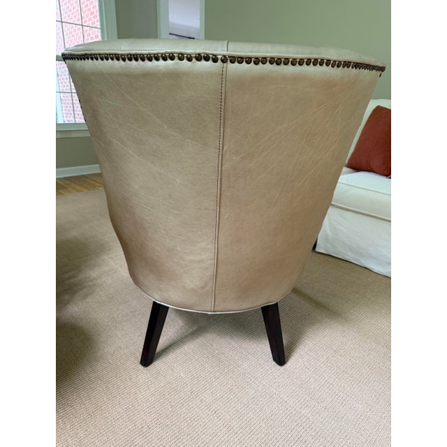 2010s Classic Leather Chair For Sale - Image 5 of 7