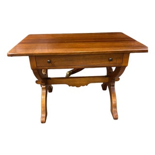 Stickley Furniture Cherry Sofa Coffee Table Two Sided Drawer For Sale