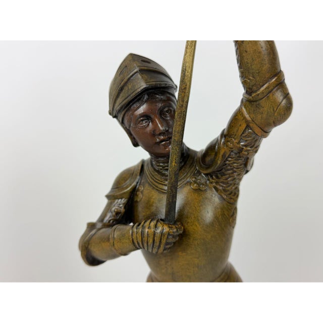 Henri Giroud, Joan of Arc Assault, France, 19th Century, Bronzed Spelter For Sale - Image 3 of 16