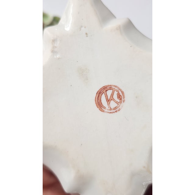 Mid-Century European Porcelain Floral Encrusted Trinket Box, K&o Mark, Circa 1960s For Sale - Image 14 of 16