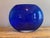 Mid-Century Modern Hand-Blown Cobalt Blue Glass Flat Oval Pillow Vase For Sale In New Orleans - Image 6 of 8