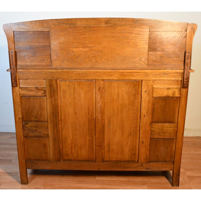 1900s Antique French Walnut & Burl Walnut Server / Buffet / Sideboard With Mirror For Sale - Image 18 of 18