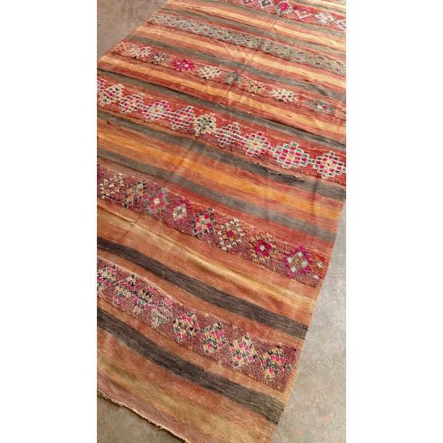1980s Flatweave Moroccan Kilim Rug - 11.2 X 6.5 Ft For Sale - Image 11 of 11