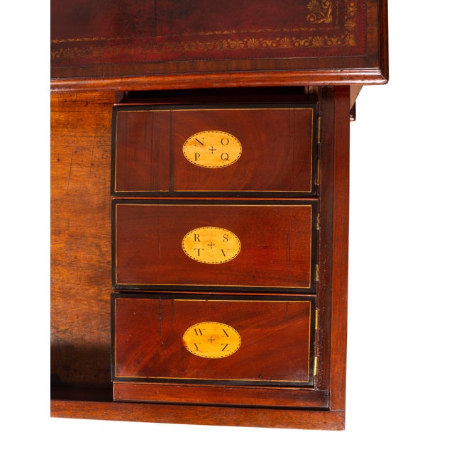Wood George III Mahogany Rent Desk by Gillows of Lancaster For Sale - Image 7 of 13