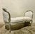 1990s 1990s French Marquis Tufted Bench – White Leather Upholstery With Silver Leaf Details For Sale - Image 5 of 7