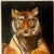 Late 20th Century Late 20th Century Vintage Painting of Regal Tiger on Canvas, Signed For Sale - Image 5 of 14