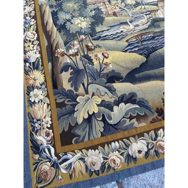 1940s Antique French Aubusson Tapestry, 1940s For Sale - Image 5 of 18