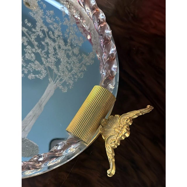 Late 20th Century Murano Venier Glassworks Hand-Engraved Mirrored Vanity Tray For Sale - Image 10 of 18