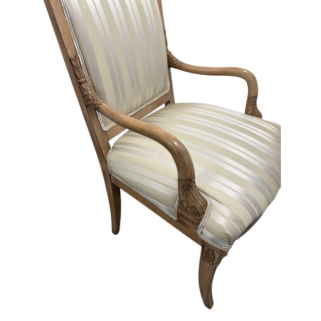 Cream Late 20th Century Meyer Gunther Martini Carved Arm Chair For Sale - Image 8 of 9