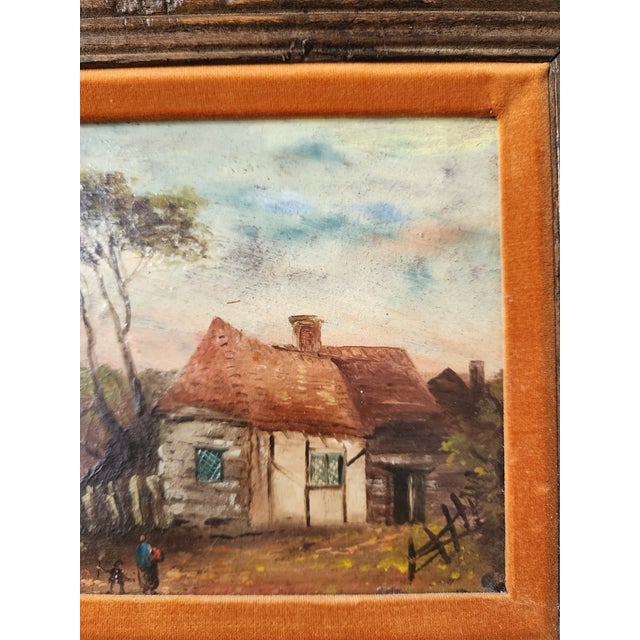Antique Rustic Pastoral Oil Paintings - A Pair For Sale In New York - Image 6 of 14