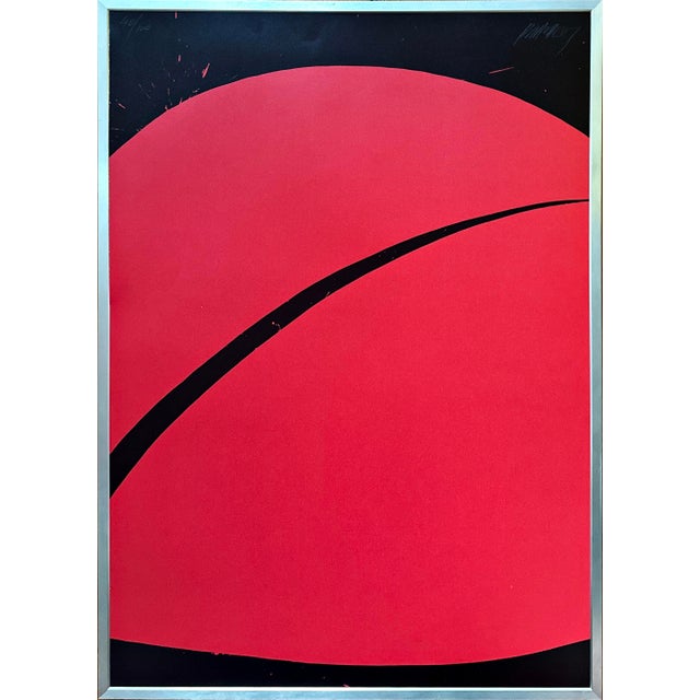 Markus Prachensky, Red on Black, 1968, Silkscreen Print For Sale - Image 7 of 7