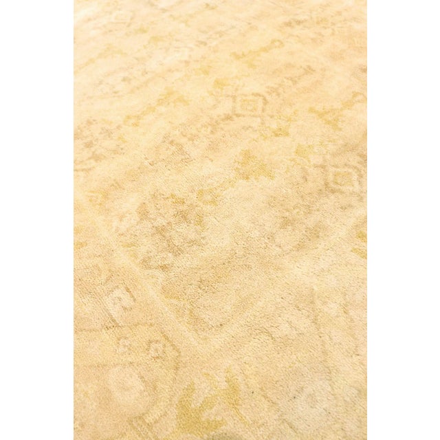 Persian Pasargad Home Antique Savonnerie Wool Area Rug-17' 8" X 20' 6" , Beige For Sale - Image 3 of 6