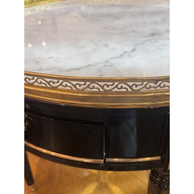 Jansen Manner Black Lacquer Side Table For Sale - Image 4 of 7