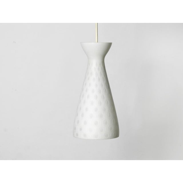 Mid-Century Modern Mid-Century Glass Diabolo Pendant Lamp by Aloys Gangkofner for Peill & Putzler, 1950s For Sale - Image 3 of 11