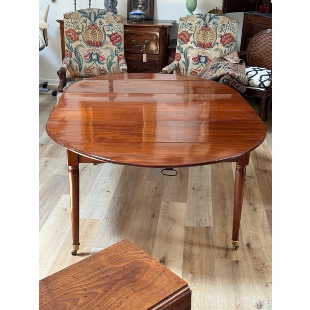 French Directoire Mahogany Breakfast or Small Dining Table, Circa 1800, 71" Total Length For Sale - Image 10 of 10