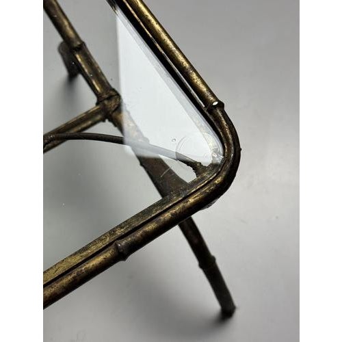 Purple Faux Bamboo Metal Coffee Table For Sale - Image 8 of 12