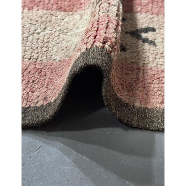 Vintage Rose Pink Moroccan Rug - 12.8 X 5.4 Ft For Sale - Image 4 of 8