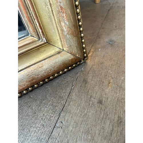 Antique French Louis Philippe Mirror in Gold Gilt, 1840 For Sale - Image 10 of 13