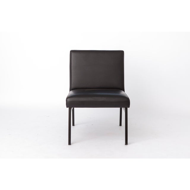Vintage Lounge Chair in Black Faux Leather from Stol Kamnik, Slovenia, 1960s For Sale - Image 9 of 9