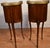 1880 Antique French Louis XV Walnut Inlaid Marble Top Nightstands Bedside Tables For Sale - Image 12 of 16