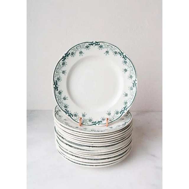 Forest Green Vintage Serving Dishes in Ceramic, 1920s, Set of 6 For Sale - Image 8 of 8