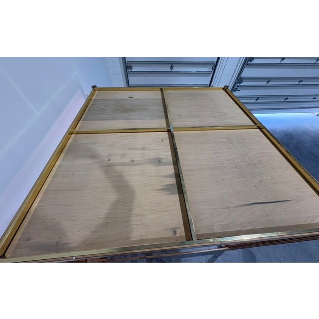 Wood Postmod Henredon Scene Two Burl Mirrored Canopy King Bedframe For Sale - Image 7 of 17