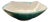 Modern Square Footed Studio Bowl With Turquoise Outside and Fish Scale Cream Inside Glaze For Sale