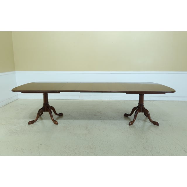 Stickley Pedestal Base Dining Room Table W. 4 Leafs Chairish