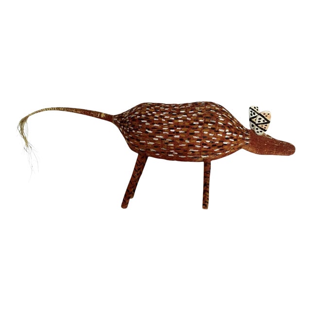 Aboriginal Contemporary Fiber Art Camp Dog For Sale