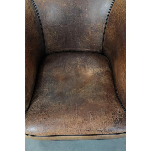 1990s Vintage Club Chairs in Sheepskin Leather, Set of 2 For Sale - Image 5 of 14