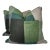 Peter Dunham "Collage" in Green/Gray 22" Pillows-a Pair For Sale